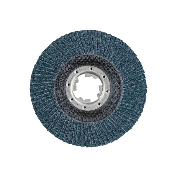 5 X 5/8-11 Thd. POLIFANÂ® Flap Disc - Z PSF EXTRA STEELOX, Zirconia, 40 Grit, Flat